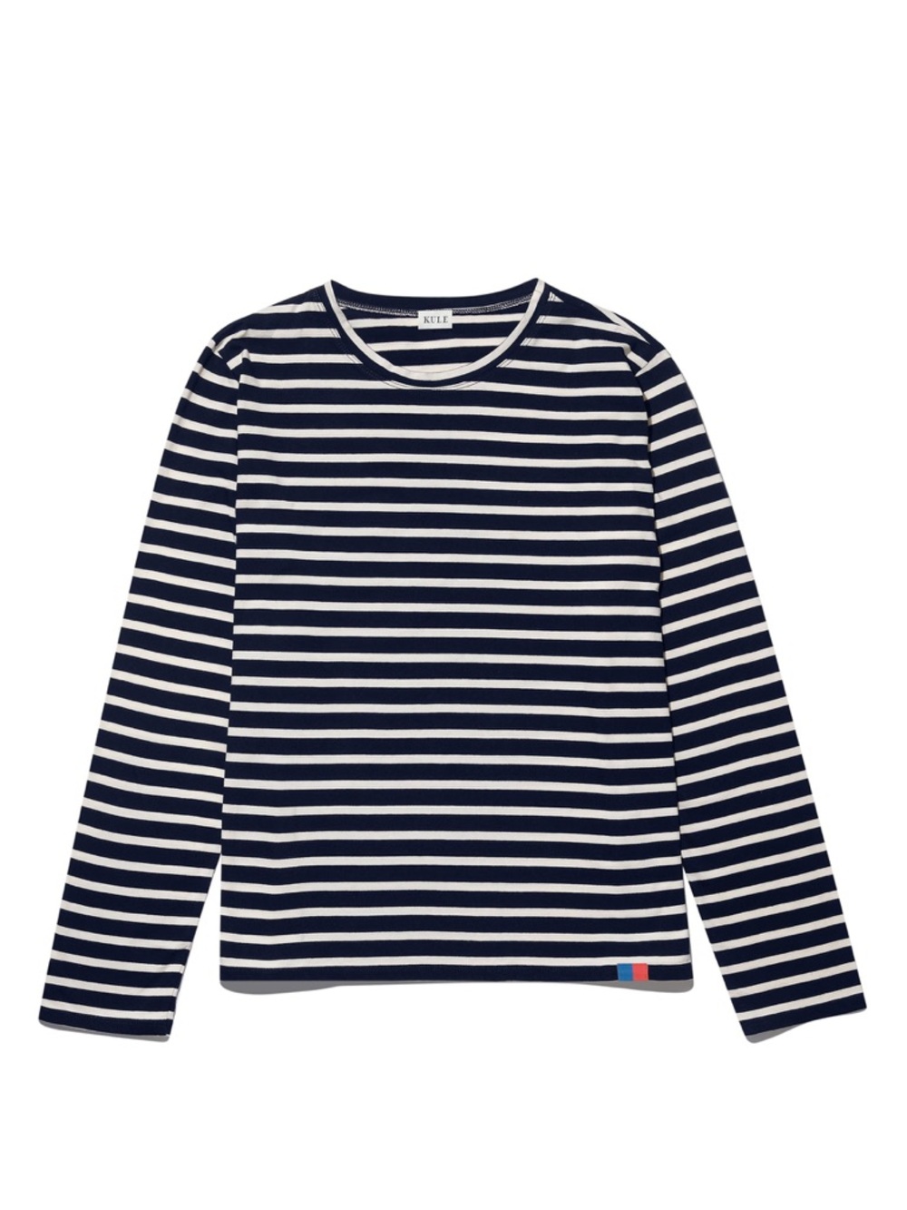 KULE Navy & Cream Striped The Modern Long Tee